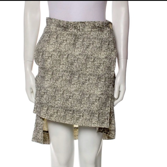 Vivienne Westwood Dresses & Skirts - Vivien Westwood Anglomania gray & ivory silk asymmetric skirt- Size L
